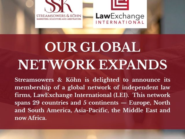STREAMSOWERS & KÖHN JOINS LAWEXCHANGE INTERNATIONAL