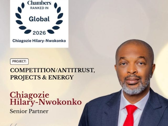 Chiagozie Hilary-Nwokonko Ranked in Chambers Global 2026 for Competition & Antitrust and Projects & Energy